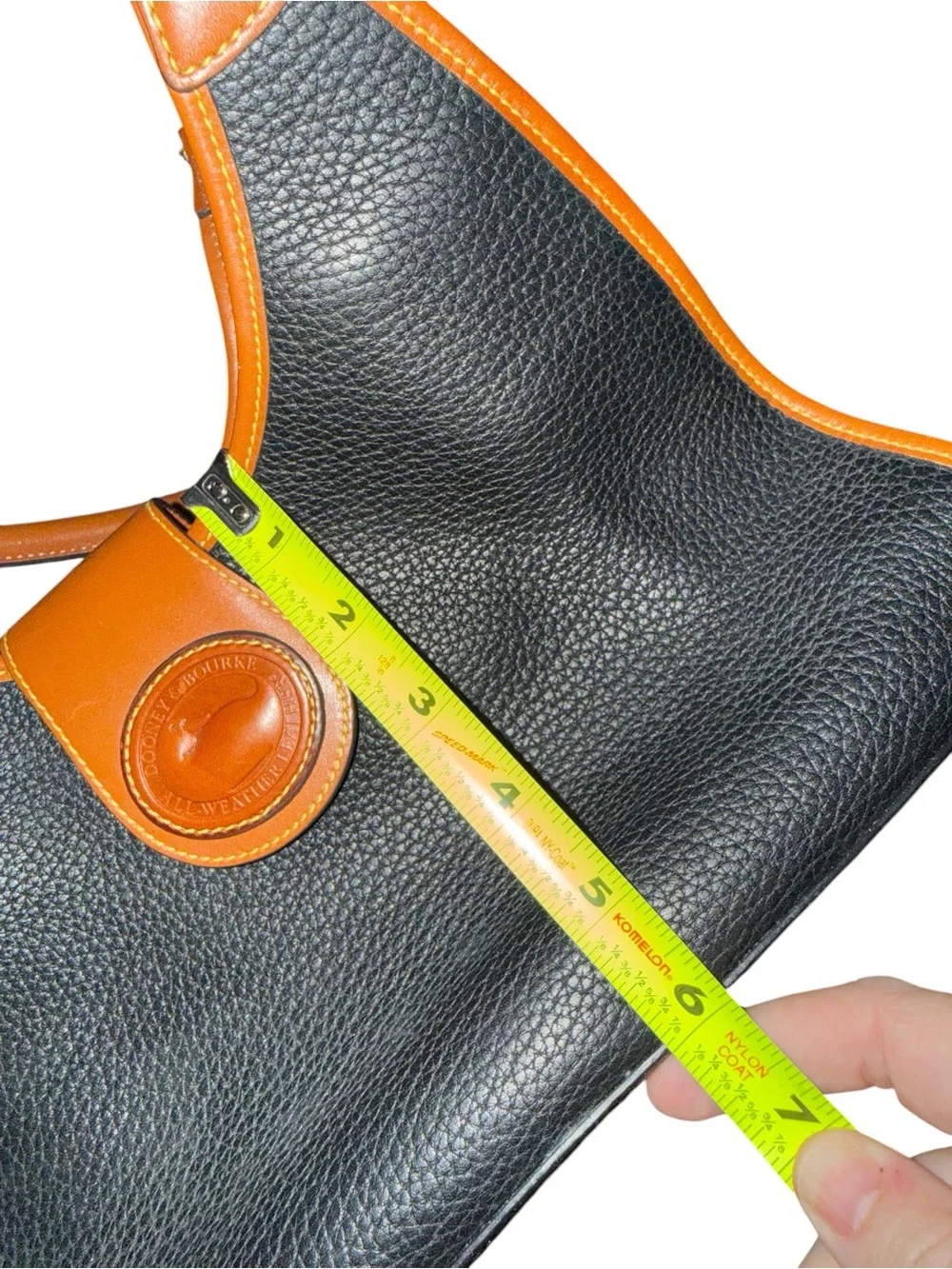 Dooney & Bourke AWL Crescent Hobo Black British Tan Leather NWT